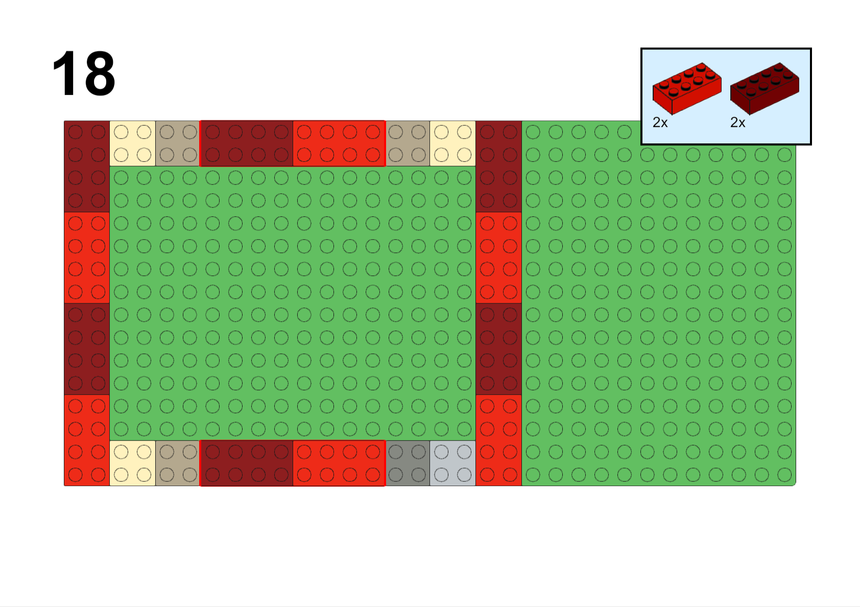 Third Course Front and Back Step 18